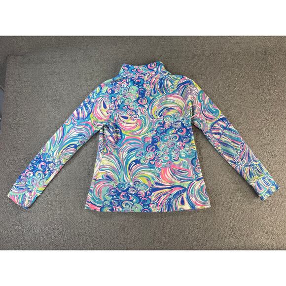 Lilly Pulitzer Skipper Popover Top Quarter Zip Womens Size Small Resort Coastal - Picture 2 of 9